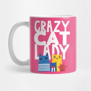 Funny Crazy Cat Lady with Cats Mug